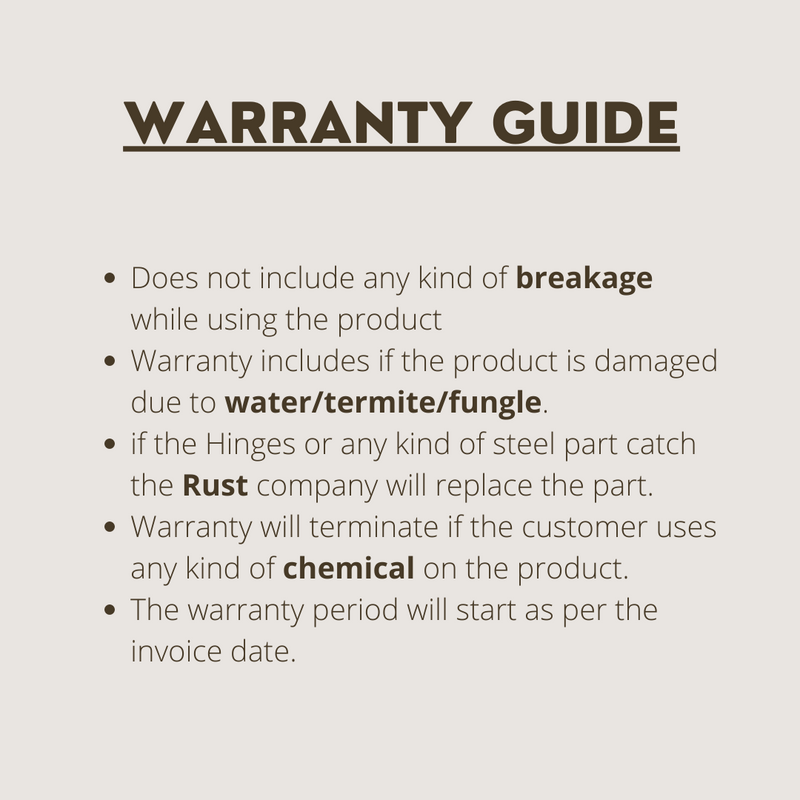how much warranty is given with BAthroom products