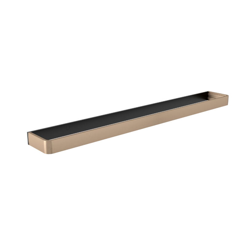 Sleek Designer Towel Bar – Matte Black & Brushed Rose Gold