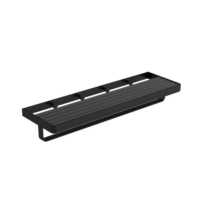 Designer Bathroom Towel Rack – Black Anodized Aluminum