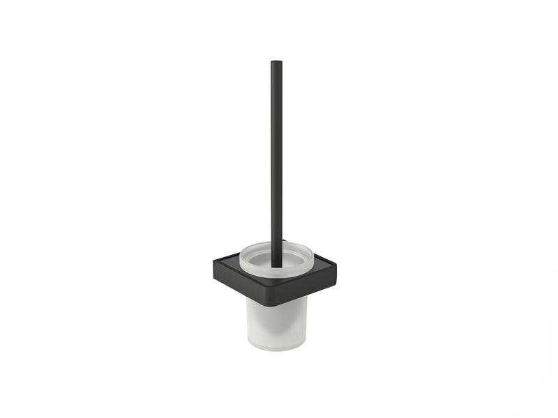 Premium Matte Black Toilet Brush Holder – Rust-Proof Anodised Aluminium