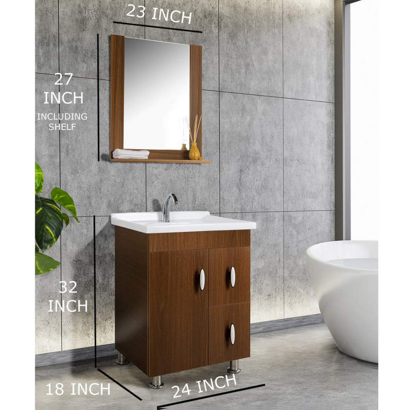 bathroom cabinet with mirror design Height