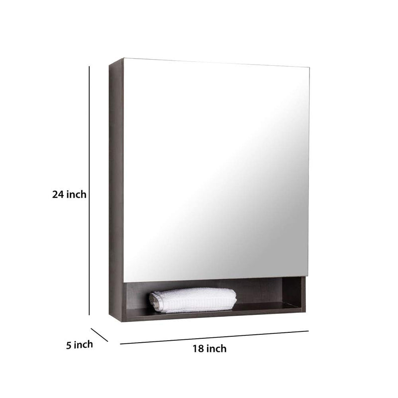 bathroom mirror cabinet height