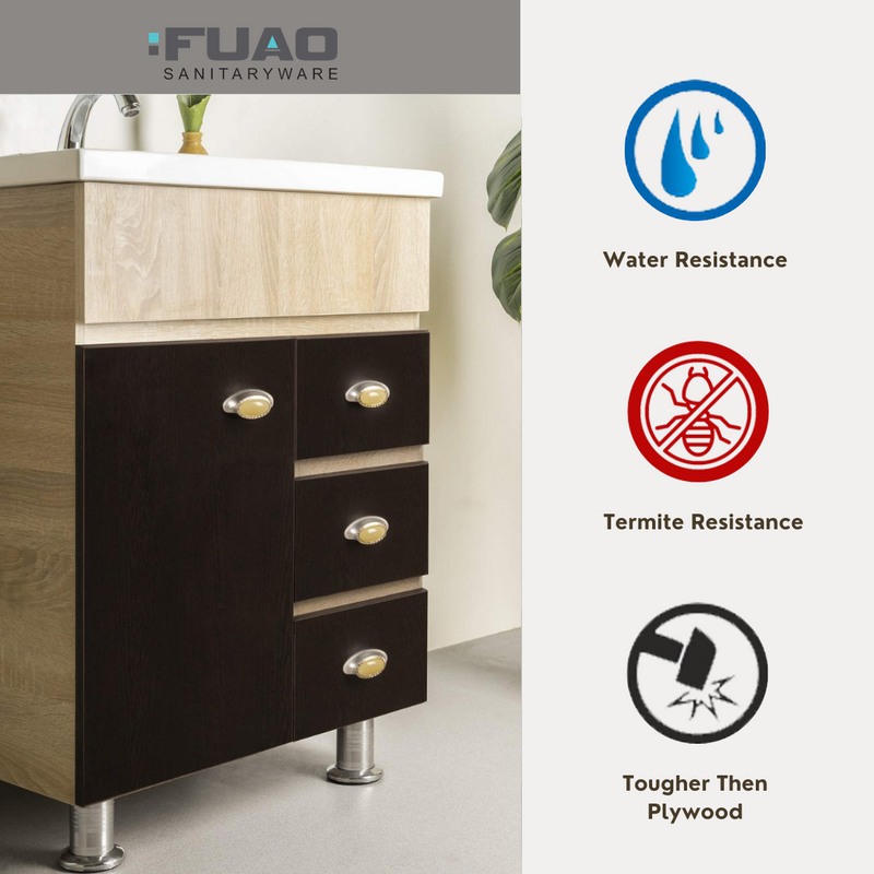 FUAO Sanitaryware Maple and dark brown bathroom vanity WVC-2028