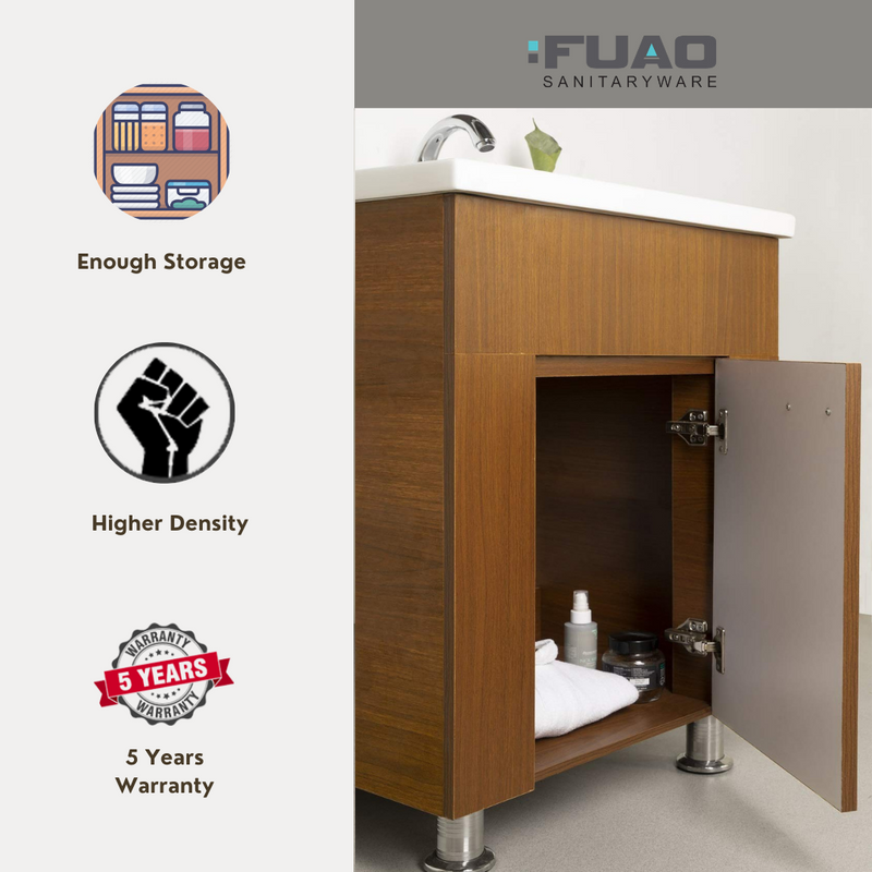 FUAO Sanitaryware Coffee bean and grey goose color bathroom vanity WVC-7003