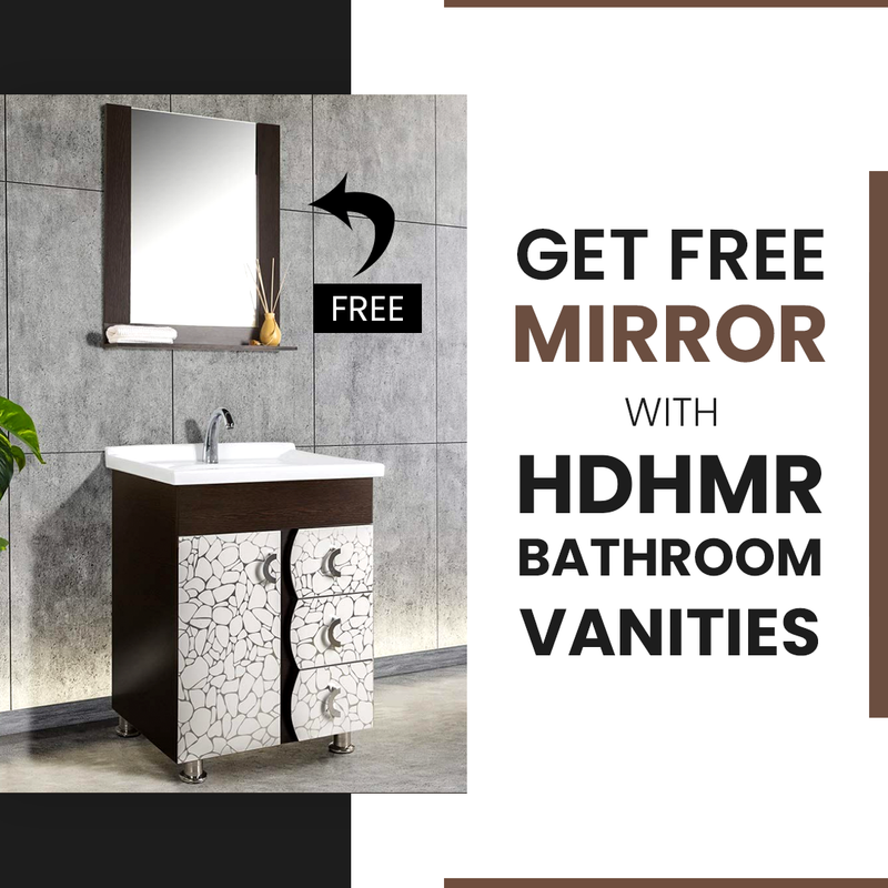 FUAO Sanitaryware Dark brown and white bathroom single sink vanity WVC-7004