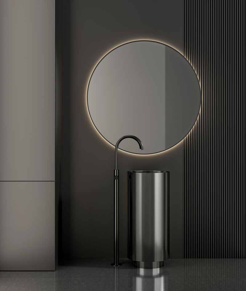 Radiant Round: Stainless Steel Freestanding Washbasin in 304 Grade  - Embrace Luxury in Every Curve