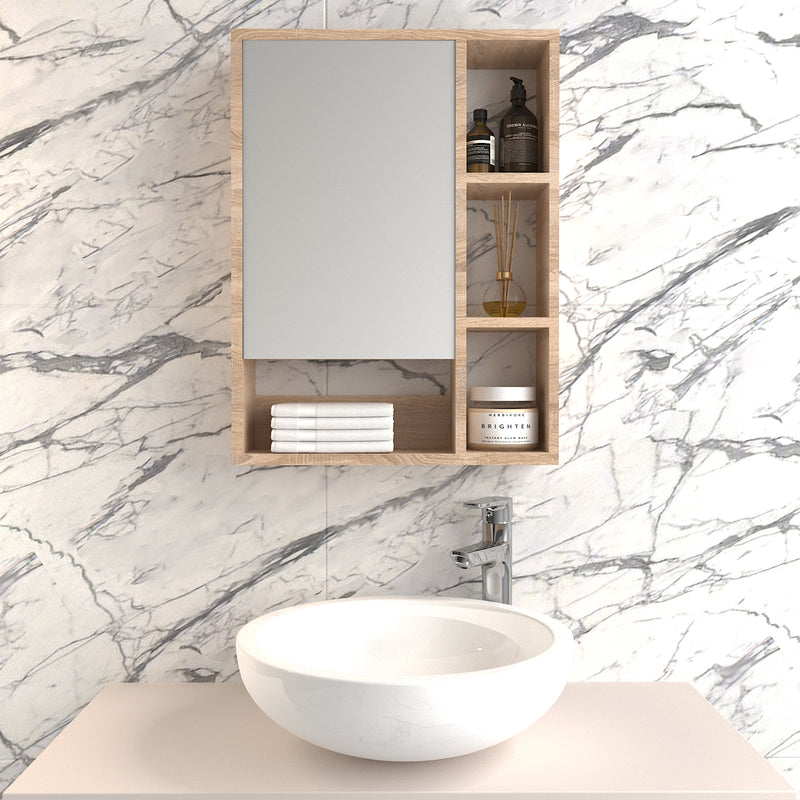 FUAO Sanitaryware Single Door Bathroom cabinet with mirror MCB-6001