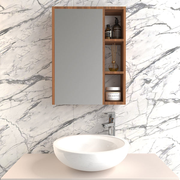 Wash basin outlet mirror cabinet