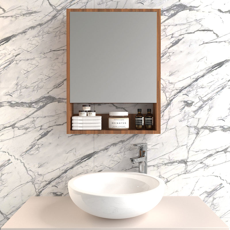 FUAO Sanitaryware Premium wooden bathroom cabinet with mirror MCB-6025