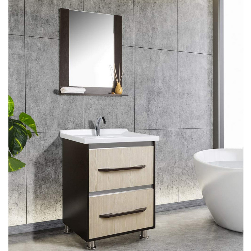 FUAO Sanitaryware Hickory and dark brown bathroom vanity  WVC-2020