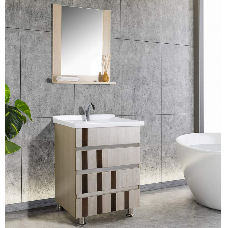dark brown stripe bathroom vanity