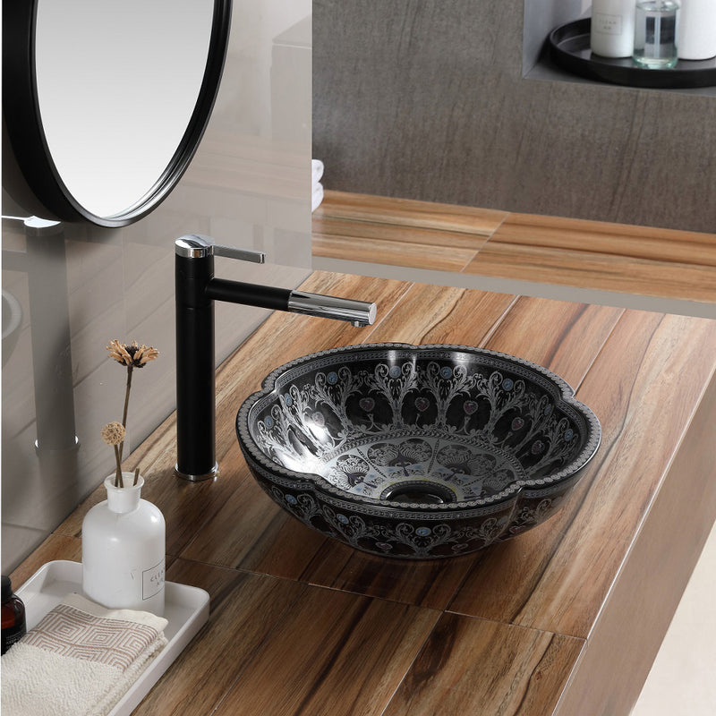 designer wash basin with cabinet Side Look